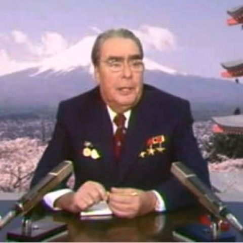 Выступление Брежнева по японскому телевидению