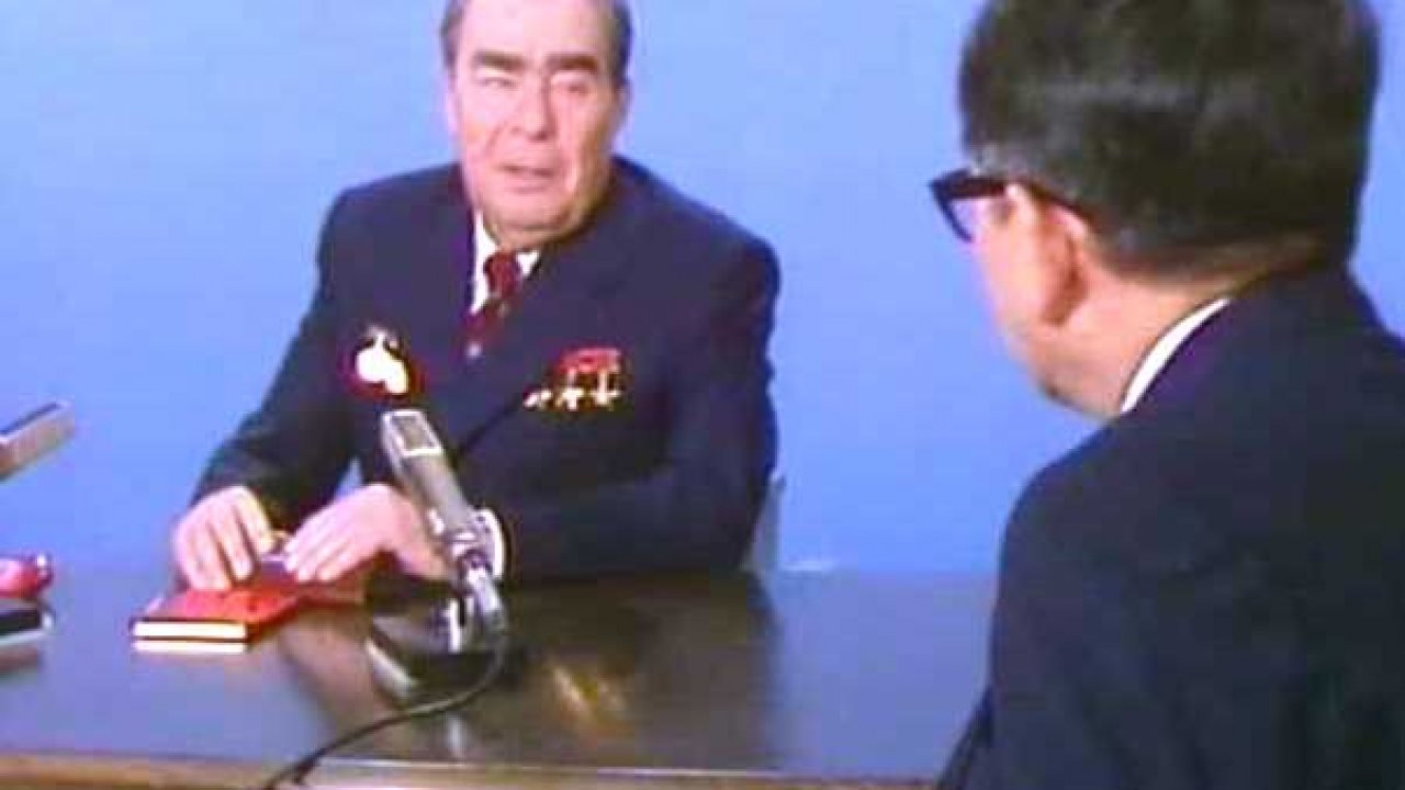 Выступление Брежнева по японскому телевидению